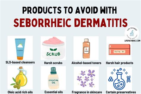 Try to shampoo as often as possible. . Products to avoid with seborrheic dermatitis